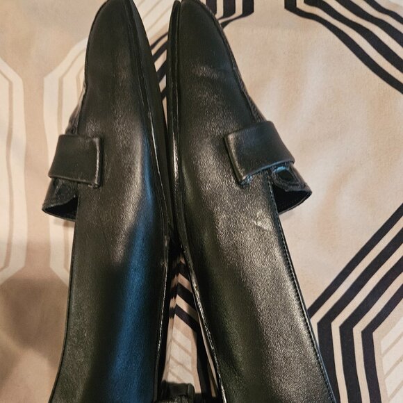 Comfort vintage ballet Flat 100% leather Grandmacore Whimsigoth black loafers 11 - Picture 7 of 11